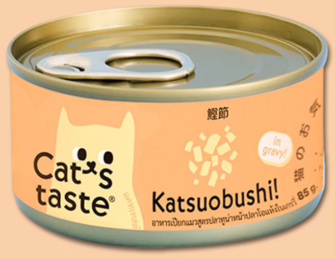 캣츠테이스트 수분촉촉 고양이 간식캔, 1개, 85g, 가스오부시그레이비