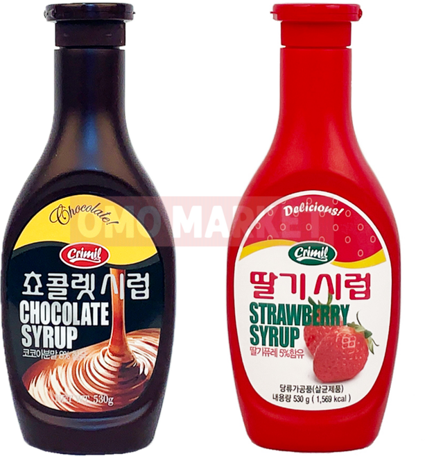 서강유업 초코시럽 530g +딸기시럽 530g, 2개