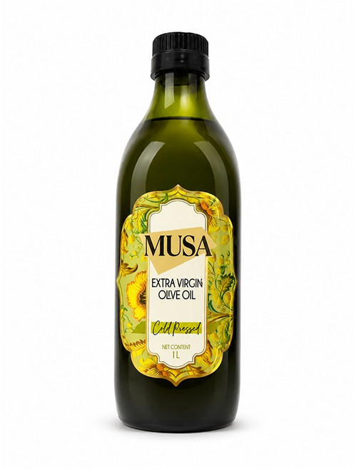무싸 냉압착 엑스트라버진 1L 올리브유 올리브오일 산도0.29%, 1개