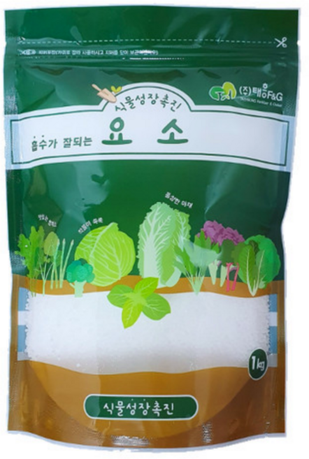 요소 1kg 요소 복합비료 식물성장촉진 밑거름 웃거름 질소 알갱이 비료 텃밭 야채 고농도, 1개