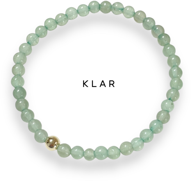 클라(KLAR) 천연 아벤츄린 14k 원석팔찌 (4미리)