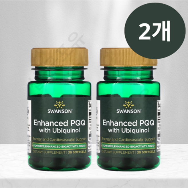 스완슨 유비퀴놀 PQQ 30정 2병 코엔자임 Q10 코큐텐 coq10 ubiquinol, 2개