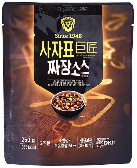 77년 전통 쉐프들만 알던 사자표 짜장소스 (냉장보관용), 250g, 6개