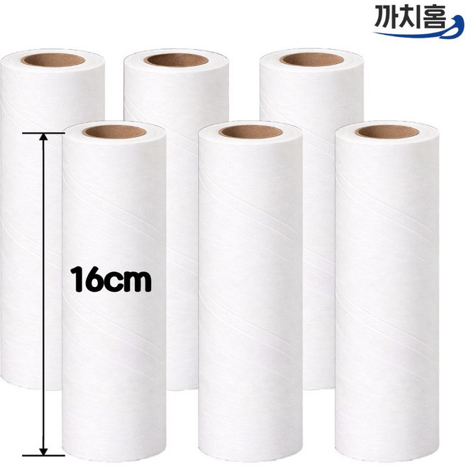 까치홈 돌돌이 클리너 16cm 소형 리필팩 ( 16cm 6롤), 1세트
