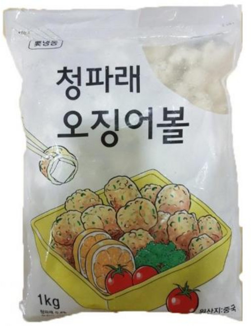 청파래오징어볼 가토코 냉동, 1개, 1kg