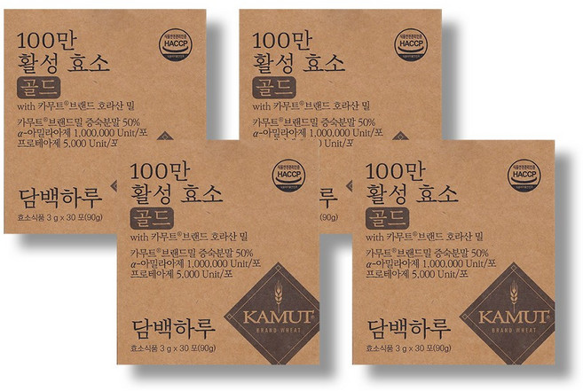 담백하루 100만 활성효소 골드, 90g, 4개