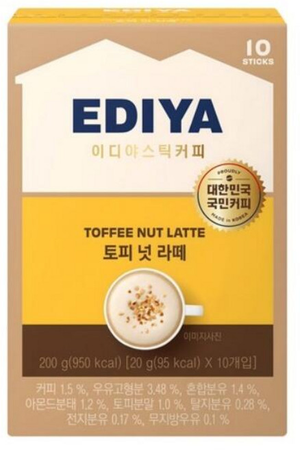 이디야 토피넛 라떼, 20g, 10개입, 1개