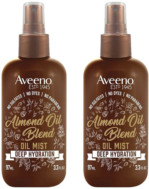 아비노 아몬드 오일 블렌드 미스트 딥 하이드레이션, 2개, 97ml