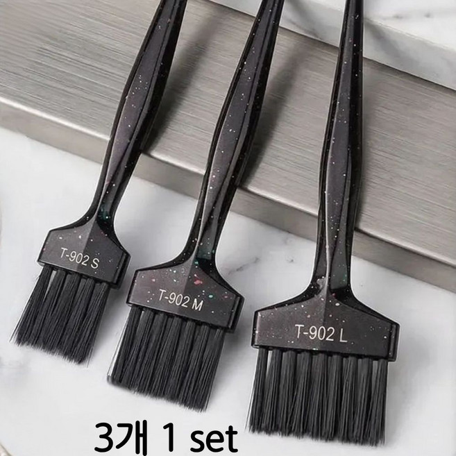 더로우 전문가용 미세모 염색붓 3개 1세트, 1개, 블랙