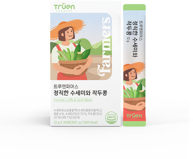 트루엔파머스 정직한 수세미와 작두콩, 30포, 1박스, 30개입, 360g