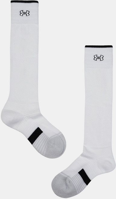 [언더아머 본사]여성 UA 알토 오버-더-칼프 삭스1379499-100, White-SM, 1개