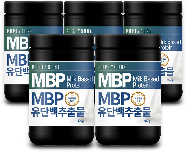 MBP유단백추출물 단백질보충제 400g 락토페린, 5개