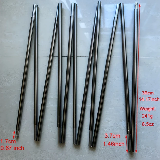 1Pc 야외 캠핑 장비 9.5mm 텐트 극 4.02m 4.42m 알루미늄 텐트 극 합금 텐트 막대 5-7 사람 텐트 액세서리, 01 CHINA