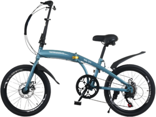 글리터 가벼운 접이식 자전거 미니벨로 20인치 휴대용 출퇴근 폴딩 초경량 완조립, 스틸프레임 + 기본휠 + 블루, 1개, 스틸프레임 + 기본휠 + 블루, 50.8cm