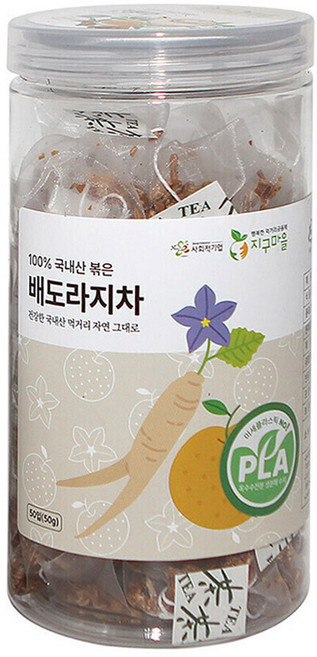 지구마을 생분해필터 PLA 국내산 배도라지차 블렌딩 삼각티백, 1g, 50개입, 1개