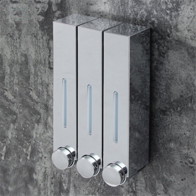 서용형 벽걸이 물비누 디스펜서 3구 420ml 자동세제디스펜서