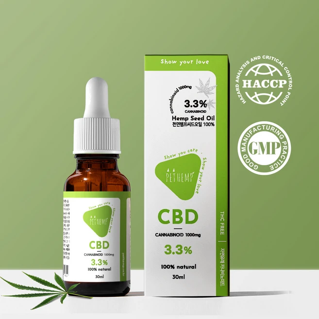펫햄프 골드 CBD 오일 30ml 강아지 고양이 햄프씨드 오메가3 아토피 치매 발작 진통제 노견 영양제, 스트레스완화/안정/집중력관리, 1개 - 쿠팡