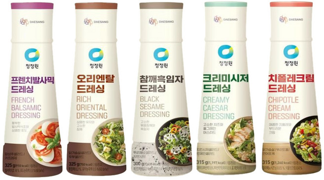 청정원 샐러드 드레싱 5종 세트, 1세트