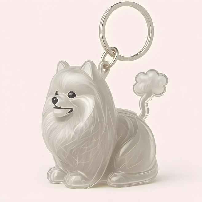 프리마 DIY 커스텀마이징 강아지 메모리 개털 보관 반려견 액세서리 애견 키링, 1개, 남 포메라니안