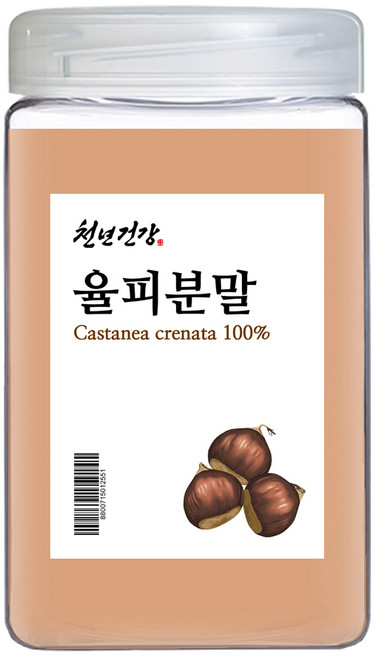 국산 율피 100% 가루 분말 팩 국내산 밤속껍질 천년건강, 300g, 1개
