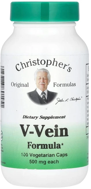 크리스토퍼스오리지널포뮬라스 V-베인 포뮬러 500mg 베지테리안 캡, 1개, 100정 - 쿠팡