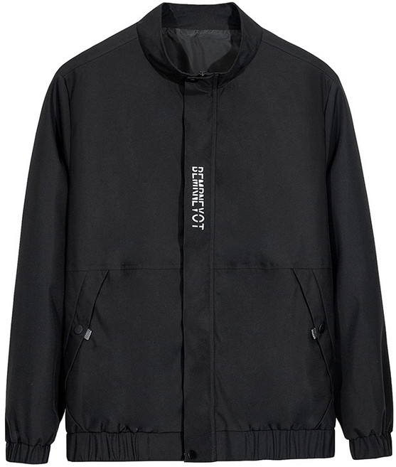 M-5XL大尺碼簡約外套 街頭潮流字母繡花立領防風夾克 男生外套 防風外套 教練外套 潮流外套 棒球外套【台灣現貨】