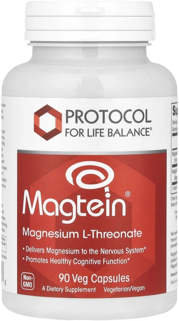 Protocol for Life Balance Magtein® 마그네슘 L-트레온산 베지 캡슐 90정, ProtocolforLifeBalanceMagtein마, 1개 - 쿠팡