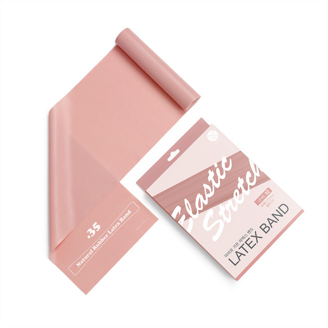 아리프 라텍스 밴드 2.0 0.35mm 파스텔 핑크 운동, 단품, 1개