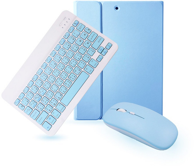 DTAudio聆翔 輕巧雙模無線鍵盤保護套 穩固磁吸/剪刀腳設計, 冰川藍,iPad 第10代