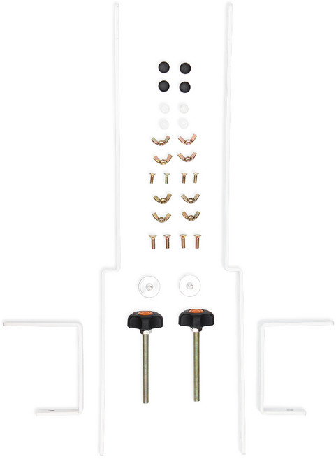 타공판 책상용 거치대(분리형), 화이트, 1세트