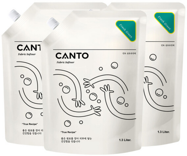 ()칸토 고농축 프리미엄 섬유유연제 프레시그린, 1.3L