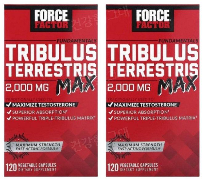 포스팩터 트리블러스 트리뷸러스 맥스 2000mg 120캡슐 2개 Tribulus, 120정