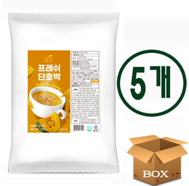 대호 프레쉬 단호박 한끼 식사대용 자판기용 단호박차, 5개, 900g