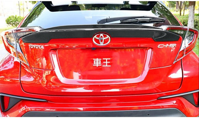 【車王汽車精品百貨】豐田 Toyota CHR C-HR 碳纖維紋 中尾翼 壓尾翼 改裝尾翼 定風翼 導流板
