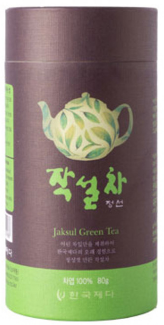 한국제다 국산 정선 작설차 잎녹차 지관 80g 10개세트, 10개, 1개입