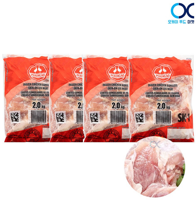 페르디가오 닭다리살 닭정육 2kgX4개 브라질정육 (1박스입 8개), 4개