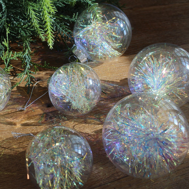 [해피인어스] 트윙클 오너먼트 6p세트 크리스마스 트리 장식볼, 1개