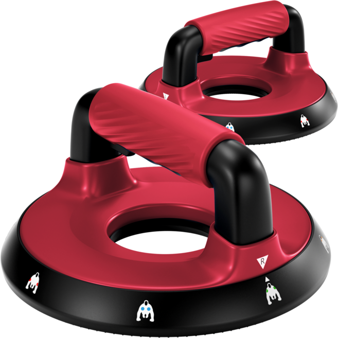 Readaeer 고퀄리티 멀티 팔굽혀펴기 운동기구 논슬립 회전 푸쉬업바, 레드, B0FNR7KPWM