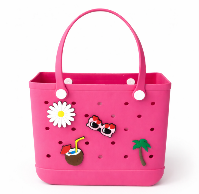 로로먼트 프리미엄 EVA 수영가방 대형/특대형 목욕 바구니 방수 비치백 헬스 목욕 가방, 핫핑크