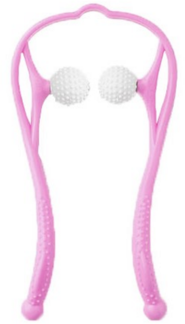 4세대 피지오넥 골프공 돌기형 마사지기 목 승모근 안마기 3D 돌기 지압 롤러, 핑크, 1개