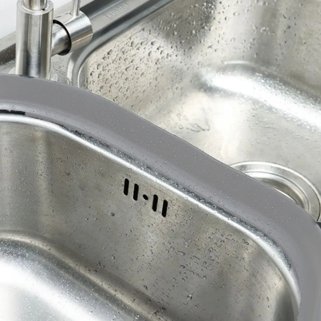 쾌적한 주방 만들기 휘어지는 싱크대 흡착식 설거지 물튀김 방지 100cm, 그레이, 1개