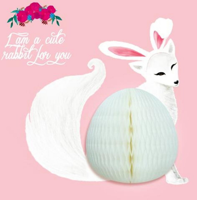 허니콤 러브 입체카드, 북극여우, 1개