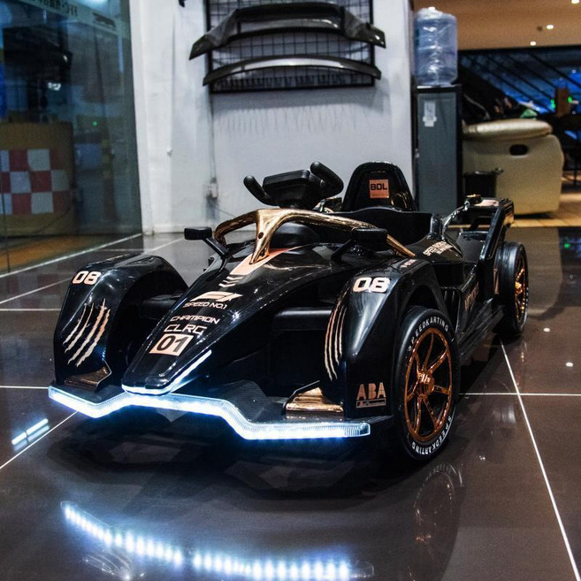 전동 레이싱카 남아 여아 탑승 가능 F1 카트 패밀리카 전동차 전동자동차 전동카트, 1개, 1. 스탠다드 블랙 6v4 듀얼 380