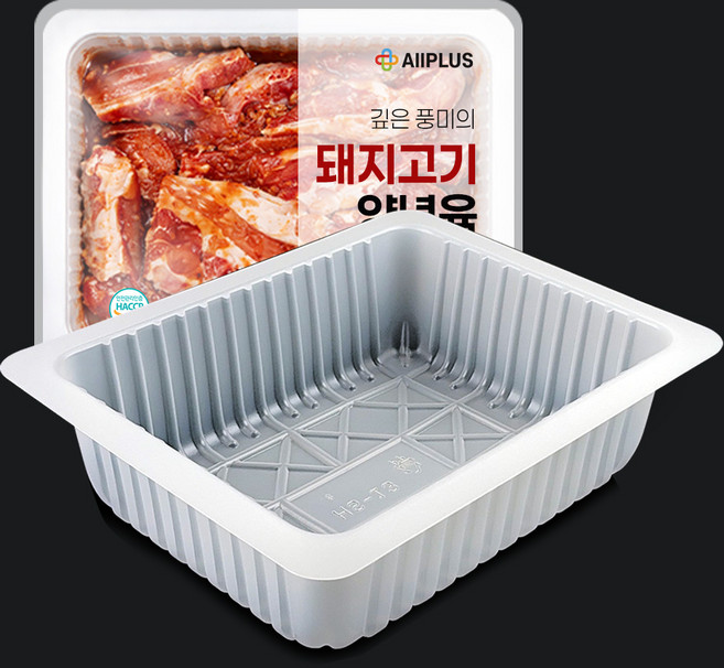 올플러스 대용량 실링용기 33호 정육 단무지 두부 포장, 1박스, 200개