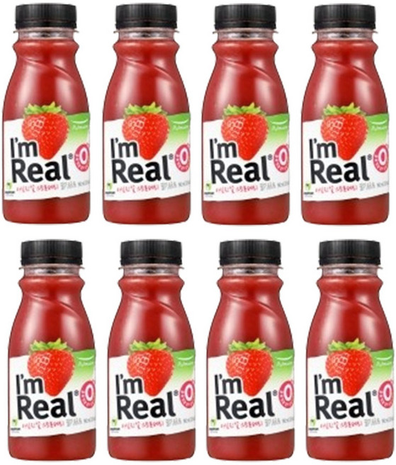 [풀무원]아임리얼 스트로베리 190ml, 아임리얼 스트로베리 (190ml) x 8개, 8개