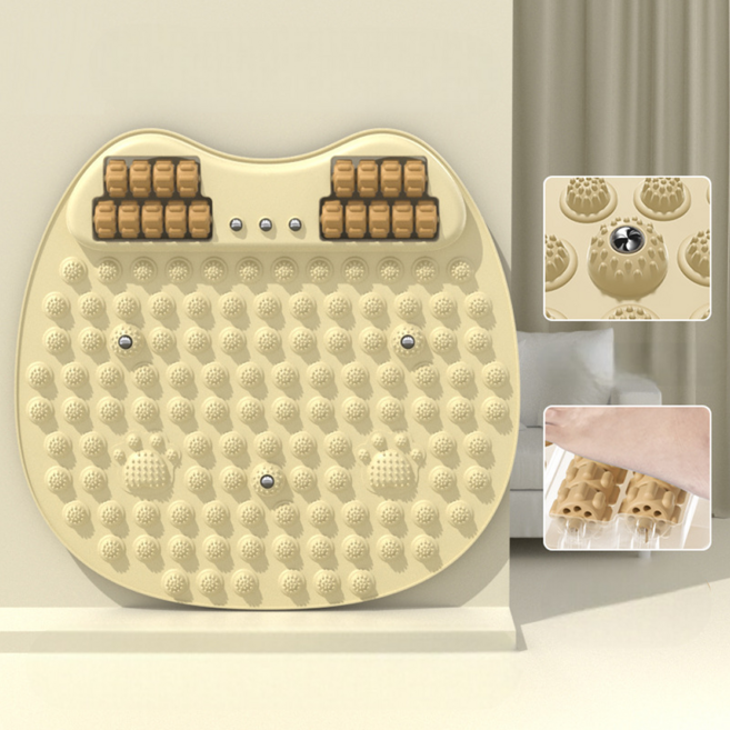 리빙에센스 발 건강 발바닥 지압 매트, 베이지, 1개