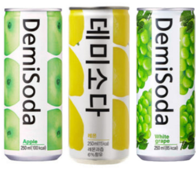 데미소다 애플 레몬 청포도 250ml x 10개입씩 30개입