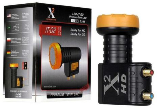 셋톱박스 X-Square Ku Band LNB 소음 피규어: 0.1dB 4k 범용 트윈 LNB 위성 TV 수신기 접시 TV LNBF, [01] X2 IT-02 Black, 1) X2 IT-02 Black, 1개