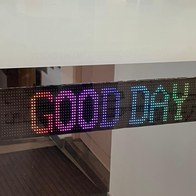 LED 전광판 블루투스 미니 대형 간판 붙이는 led 조명 영업중 광고판 표지판 안내판, 소형, 9.2x37.4cm, 돼지코어댑터