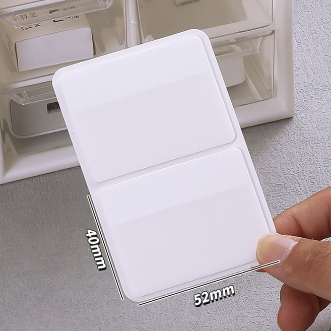 블리스키미 화이트 인덱스 점착메모지 북마크 심플 책띠지 포장용 스티커 반 투명 포카 플래그